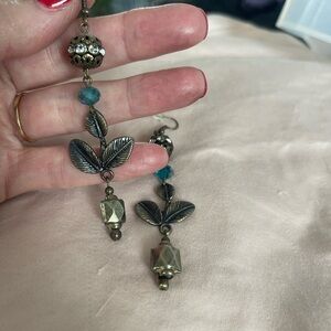 Hand Made Leaf Drop Earrings